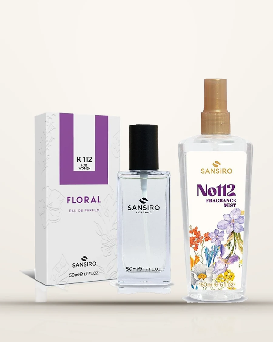 K-112 Kadın Parfüm 50ml Edp + No: 112 Kadın Fragrance Mist 150ml — Sansiro ürün görseli