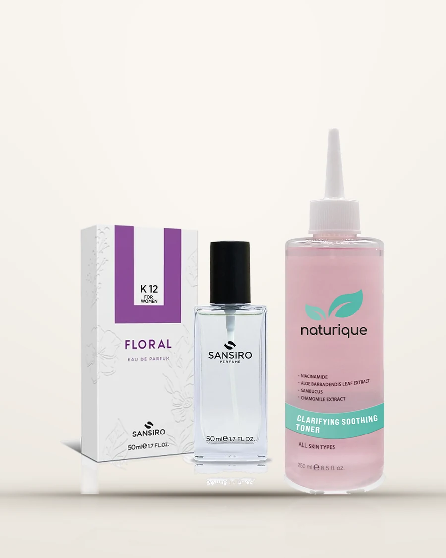 K-12 Kadın Parfüm 50ml Edp + Naturique Clarifying & Soothing Toner 250ml — Sansiro ürün görseli